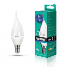 Лампа светодиодная Camelion E14 8W 6500K LED8-CW35/865/E14 14403
