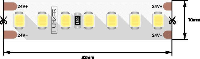Светодиодная лента Lumker 17W/m 168LED/m 2835SMD нейтральный белый 5M 003145