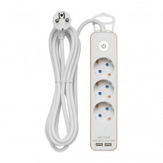 Удлинитель Duwi 2хUSB 3гн 3м с/з 32066 1